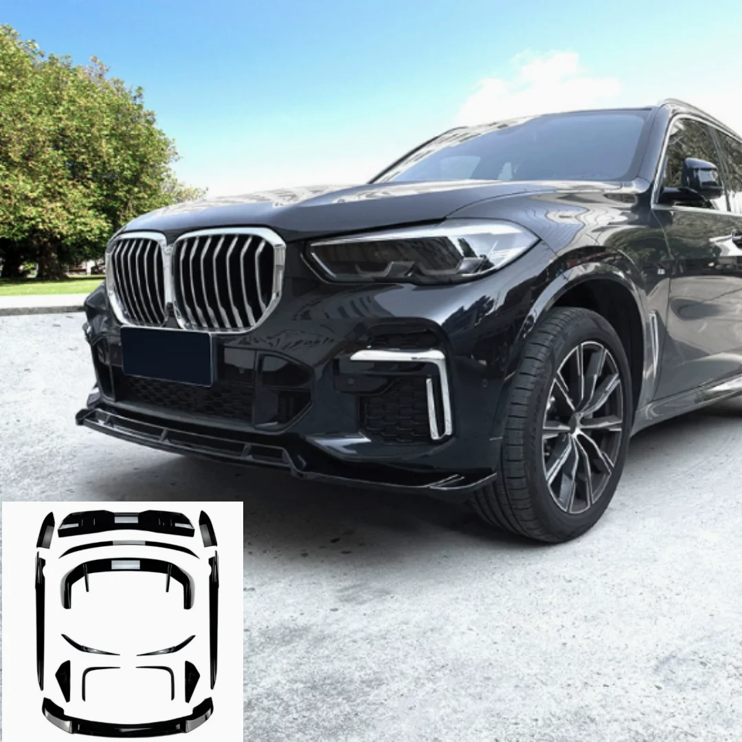 

For BMW X5 G05 2019-2022 M Sport Front Rear Bumper Diffuser Spoiler Side Skirt Eyebrow Lamp Set Auto Body Kits Accessories