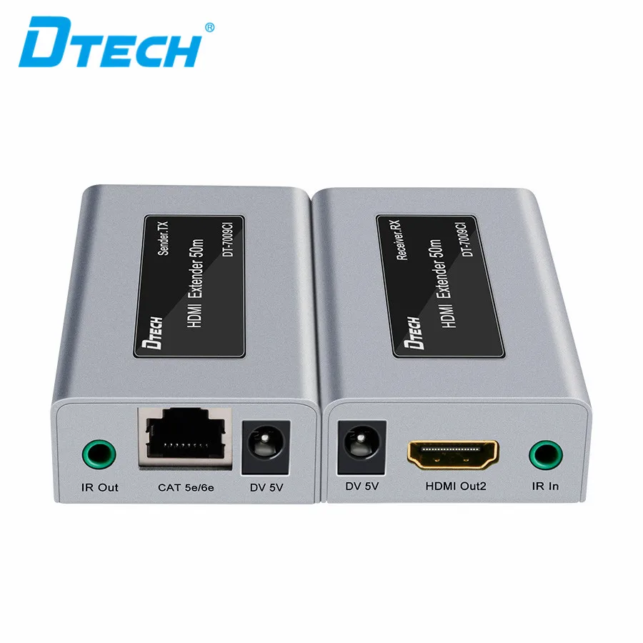 Заводская цена DTECH 60M 3D 1080P HDMI удлинитель через одиночный CAT5E/6 HDMI-RJ45 удлинитель сигнала