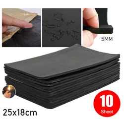 10 Sheets 5mm Cars Sound Proofing Deadener Foam Self Adhesive Auto Interior Heat Insulation Soundproof Cotton Mat 25*18cm