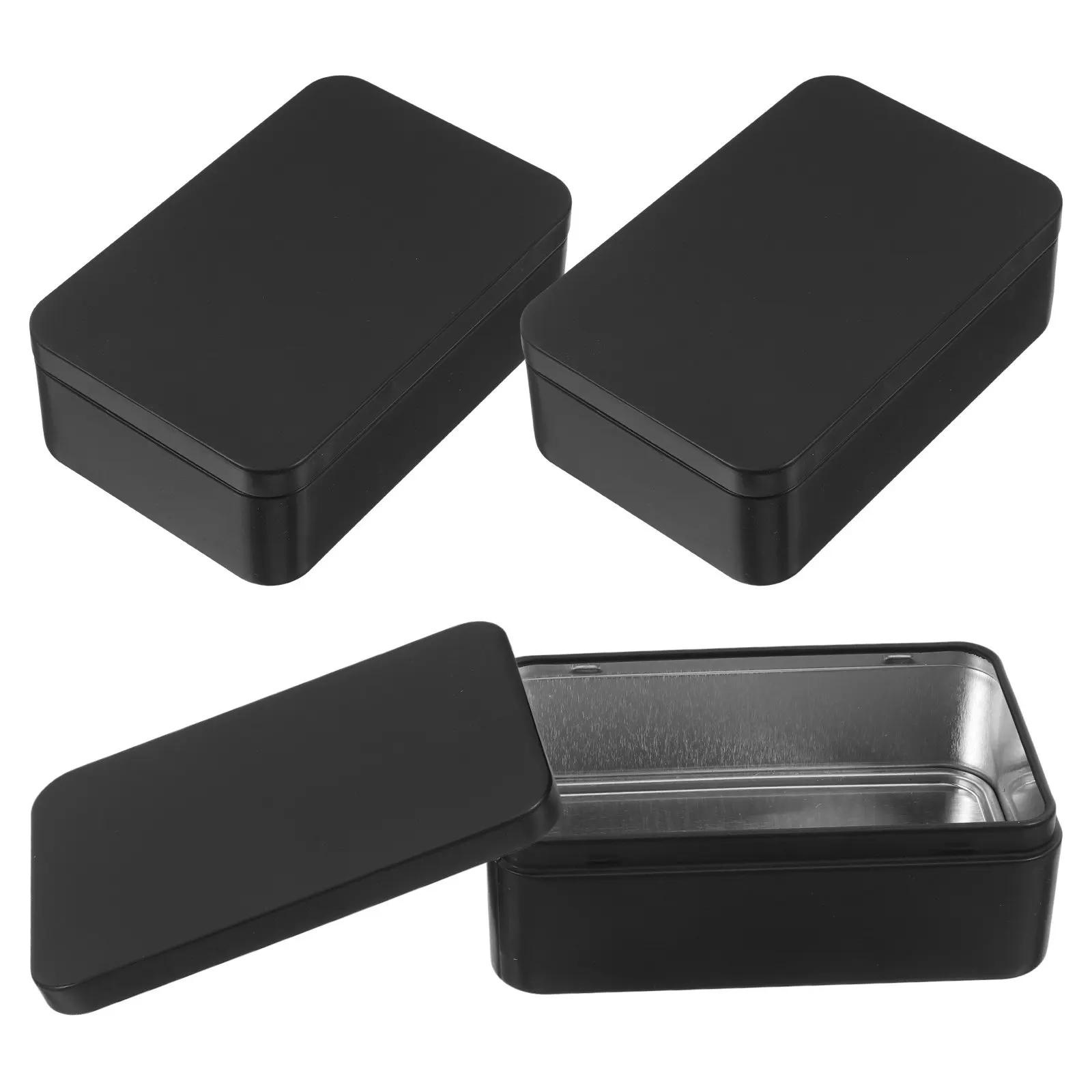 

3Pcs Stylish Tinplate Playing Card Box Versatile Gaming Card Storage Case for Poker Tarot Baseball Trading Sports Cards
