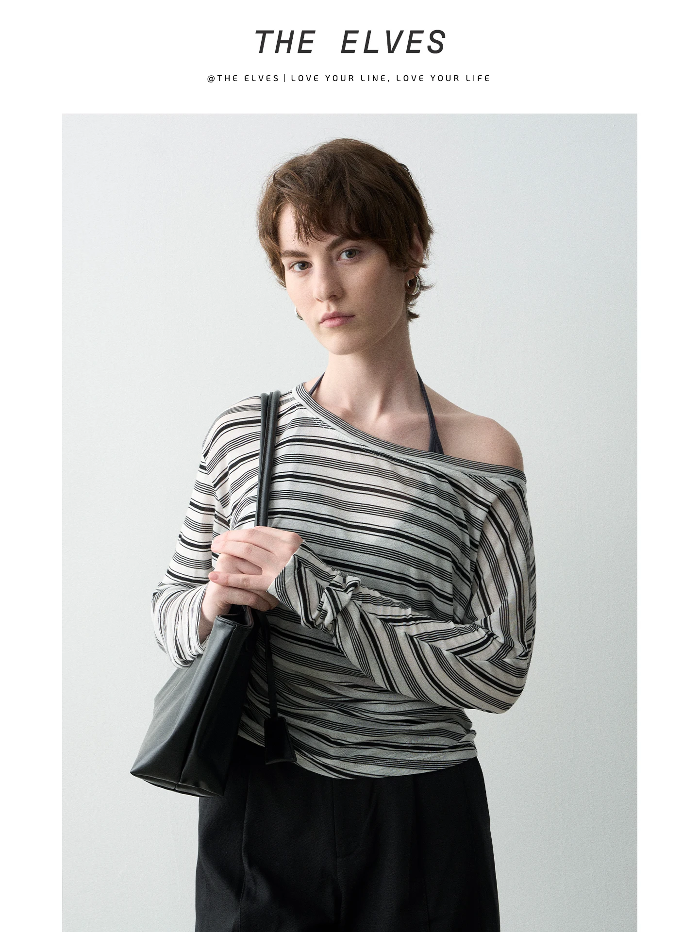 

Женская футболка оверсайз с длинным рукавом и воротником хенли, белая, из ткани Lenzing, коллекция Elves 2026, ранняя весна, повседневный стиль, свободный крой, Cleanfit