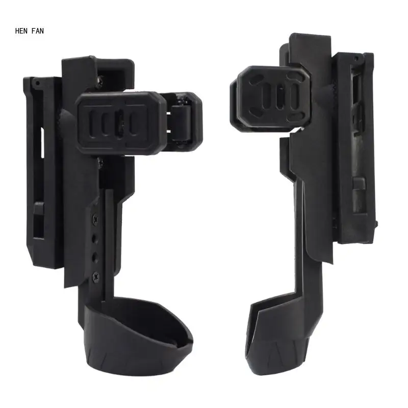 

Tactically Black Flashlight Cover Rotatable Torch Holder Quick Release Belt Clip Open Top Compact Light M89D