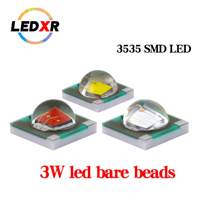 10pcs high power 3w led chip XPE 3535 smd LED lamp bead white warm white red green blue yellow UV led infrared with led PCB