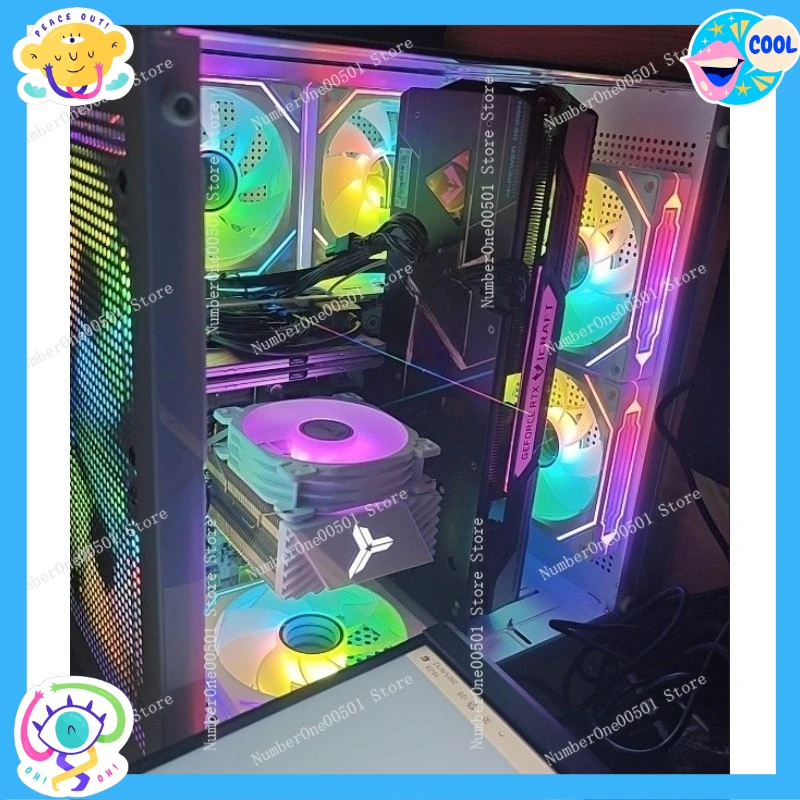 

Panoramic PC Case No Pillar Tempered Glass MINI ITX Tower Gaming Computer Case USB 3.0