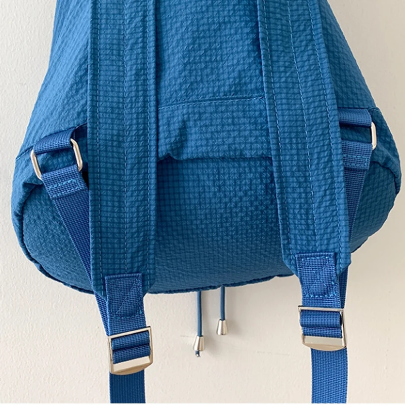 Повседневный женский рюкзак большой емкости, модный школьный рюкзак унисекс со складками, тканевая сумка, корейский дорожный рюкзак 2025