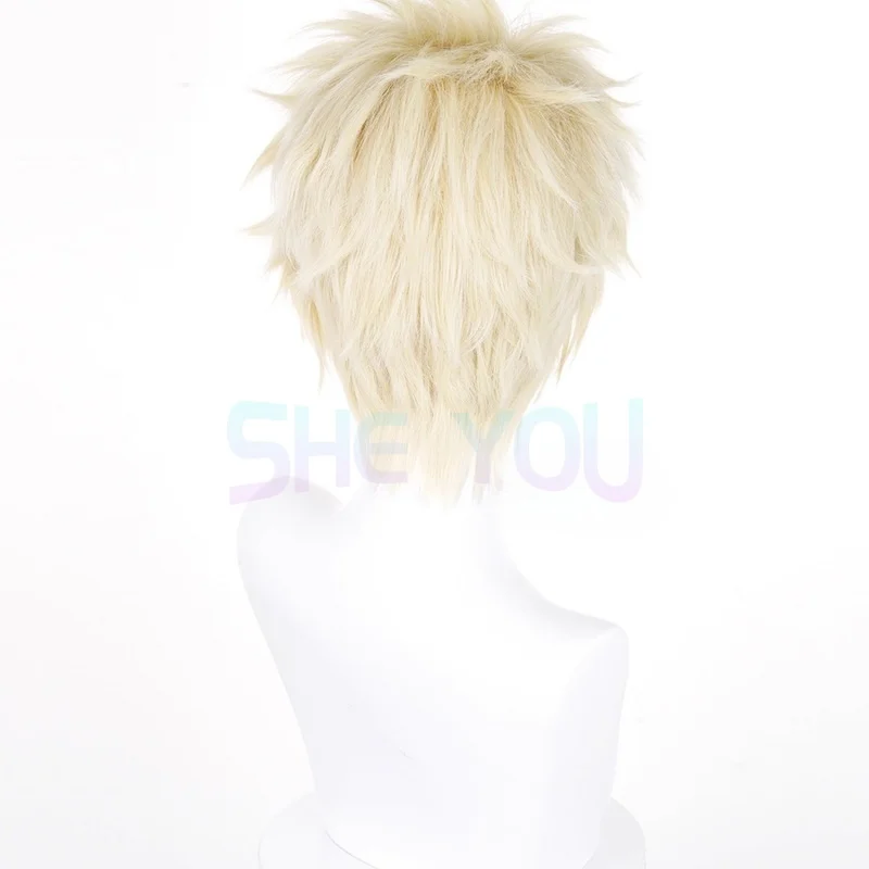 Anime The Fragrant Flower Blooms with Dignity Rintaro Tsumugi Cosplay Wig Ear Clips Kaoru Hana wa Rin to Saku Blonde Hair Party