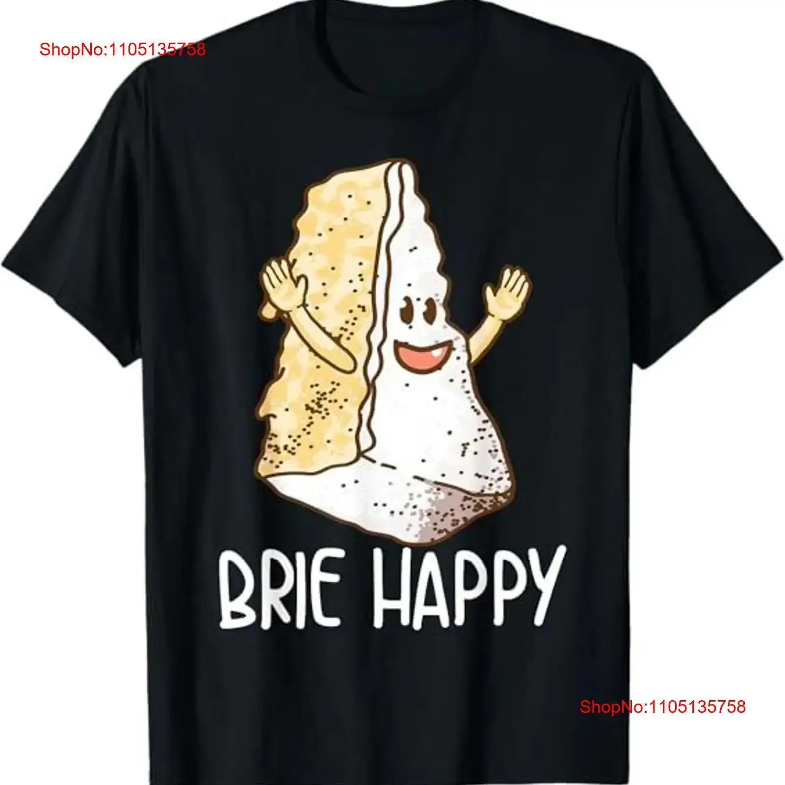 Camiseta divertida Brie Happy Cool con queso lechero, camiseta para amantes de los palabras de comida, S 3XL, vintage, lavada, cómoda, versátil, ligeramente
