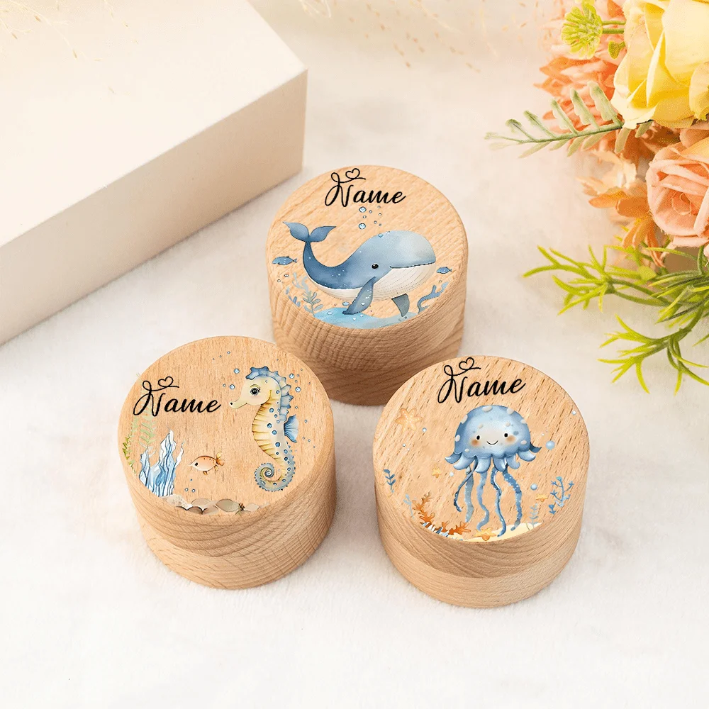 Personalized Tooth Hair Keepsake Box Custom First Haircut Hair Teeth Storage Case, Ideal Baptism Holiday Keepsake Gift for Kids