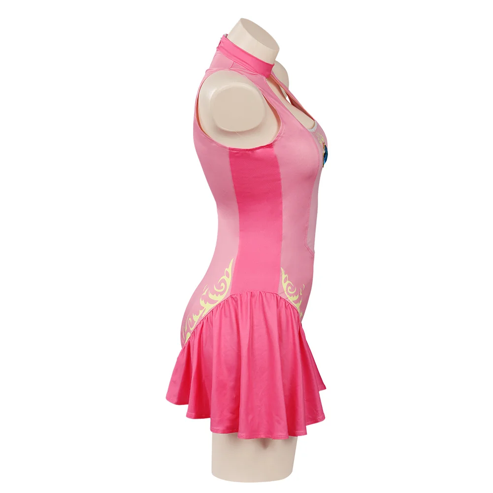 Costume de cosplay de pêche pour femme adulte, bande de sauna de princesse, robe, combinaison, maillots de bain, tenues d'Halloween, fête de carnaval, trempé