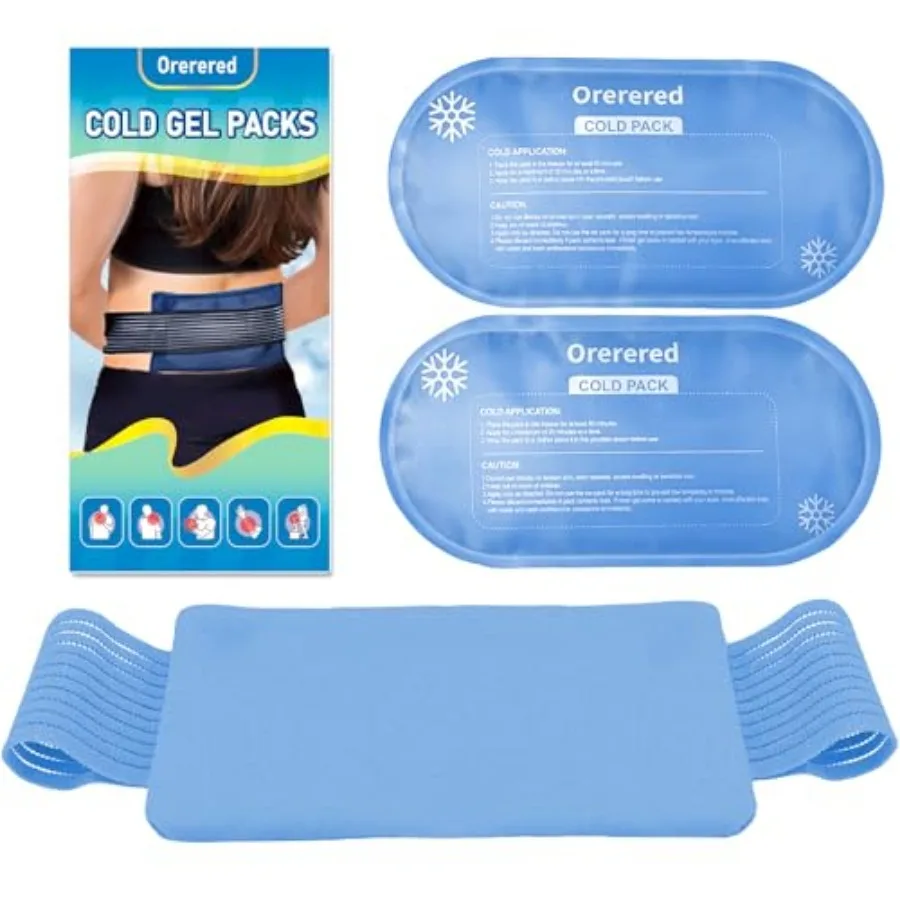 

Reusable Cold Ice Packs for Injuries, 3-Piece Set Cold Gel Ice Wrap for Injury Recovery, Alleviate Joint and Muscle Pain