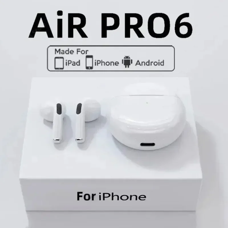 Pro 6 TWS auricolari Bluetooth cuffie Bluetooth senza fili auricolari con cancellazione del rumore con microfono cuffie Wireless Pro6 per IPhone