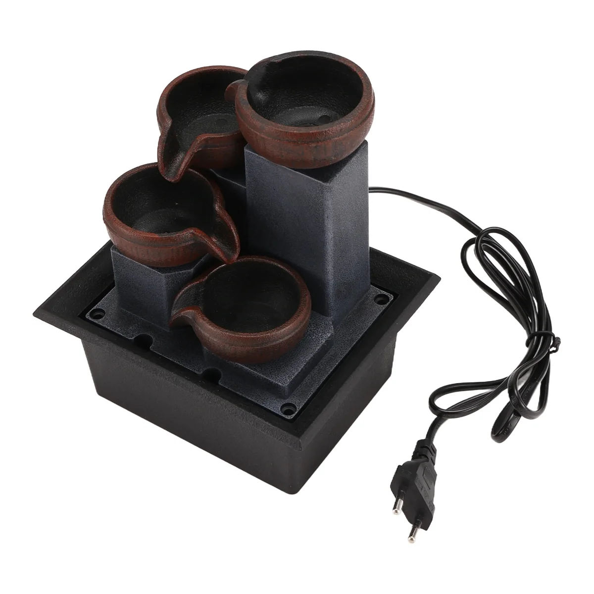 Fuente de mesa, adornos de fuente de mesa, decoración de jardinería para el hogar, fuente de agua de rocalla, manualidades, regalos, decoraciones de escritorio