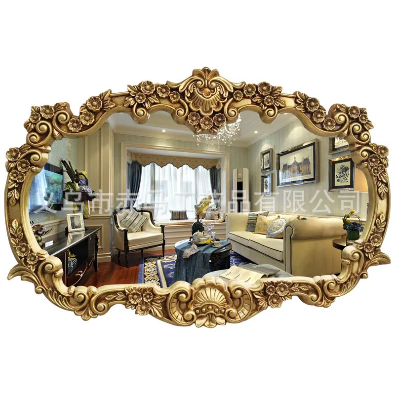 

Vintage Vanity Round Table Wall Mirror Bathroom House Floor Livingroom Makeup Mirror Decoration Home Spiegel Cosmetic Mirror