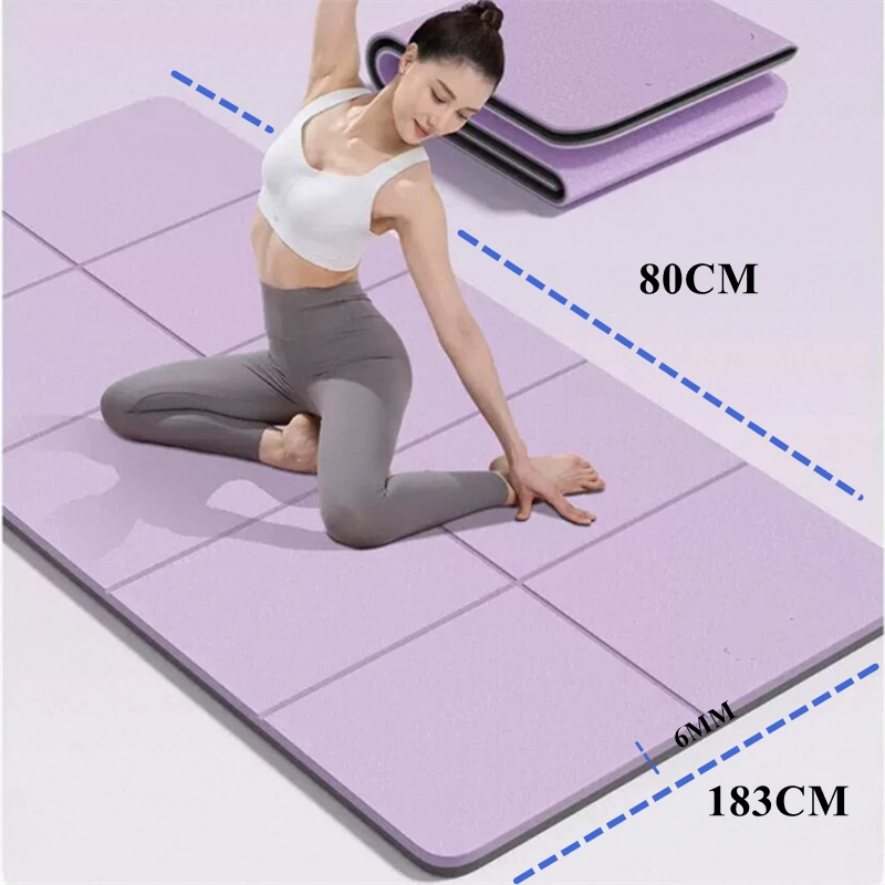 Fold Portable Outdoor Non-Slip Durable Camping Picnic 6mm Thick Fitness183x80cm Exercise Gym  Workout Yoga Mat Moisture-proof