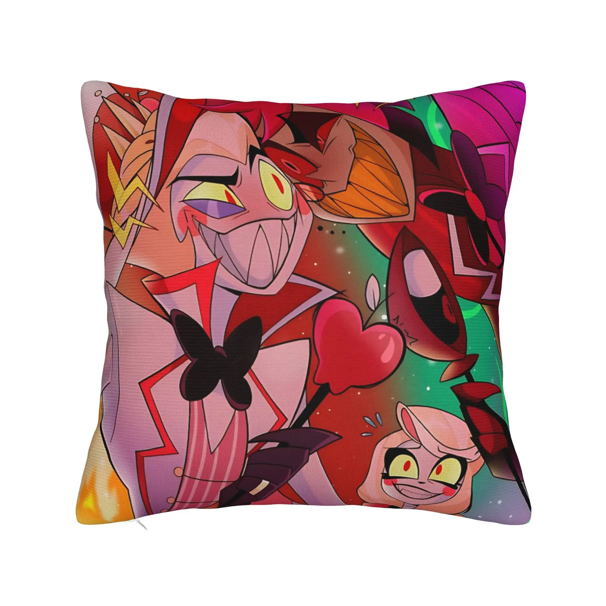 Pillow Case H-Hazbin Hotel Abel Square Two daddies  Pillow Cover For Sofa Couch Bed Living Room Retro Trendy Pillowcases