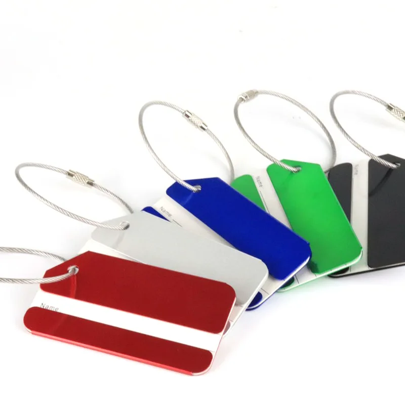 

Aluminium Alloy Luggage Tag Suitcase Luggage Label Baggage Boarding Bag Tag Portable Name ID Address Holder Travel Accessories