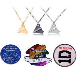 One and Direction Symbol Enamel Pin Hot Popular Music Combination Same Lapel Brooch Collection Souvenir Badge Jewelry Set