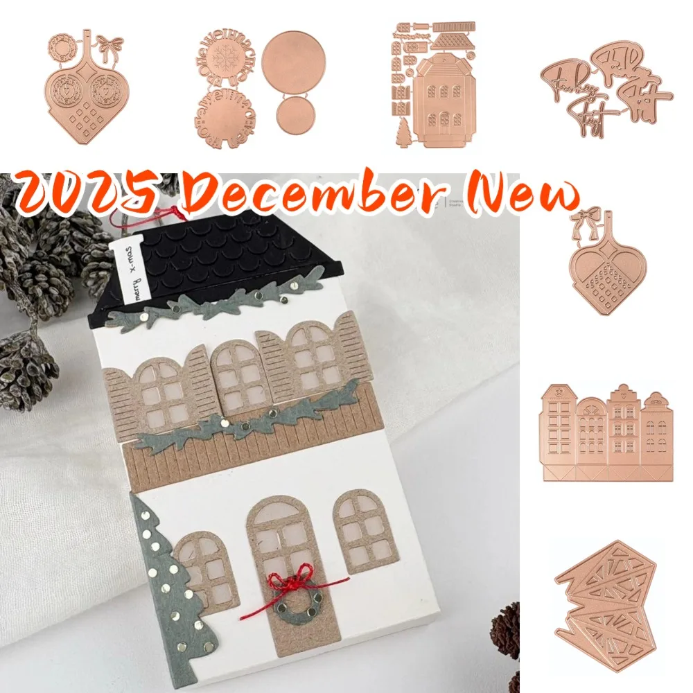 

Metal Cutting Dies New Arrival 2025 DIY Happy Fest Molds Scrapbooking Paper Making Die Cuts Crafts Template Handmade Decoration