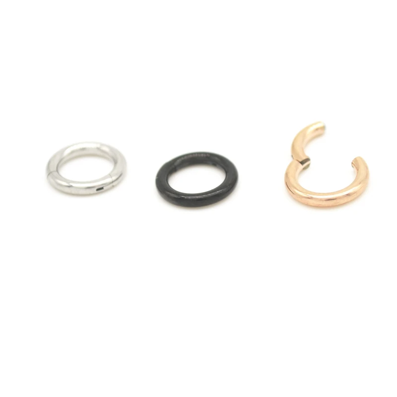 1PCS 2mm 2.5mm 3mm Segment Clickers Stainless Steel Hoop Ring Thick Hinged Septum Lip Ear Cartilage Body Piercing