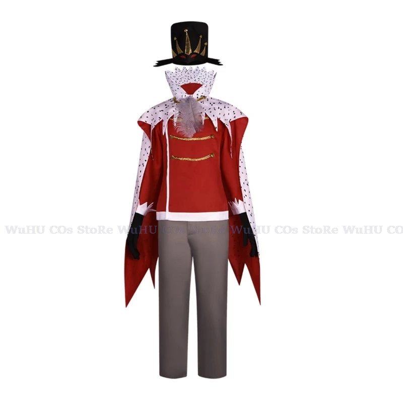 Helluva Stolas Anime Boss Hazbin Cosplay Costume Hat Cloak Suit Prince of Hell Clothes Uniform Hotel Halloween Party Mens Clothe