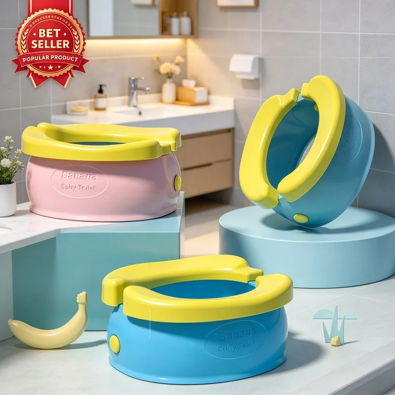Foldable Portable Baby Travel Potty Squat Type Kids Training Toilet Seat for Outdoor Camping Car Trip