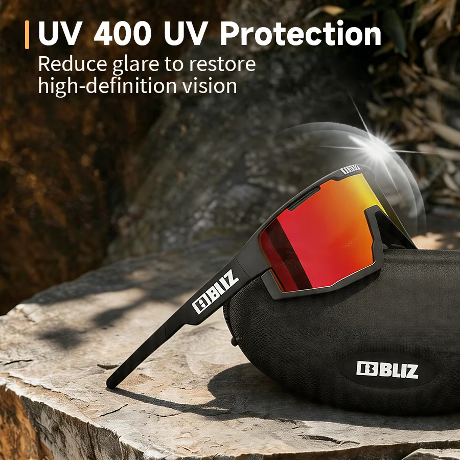 Gafas de Sol B BLIZ Fusion Unisex Polarizadas UV400 Antideslumbrantes Ligeras para Ciclismo con Almohadilla Nasal Ajustable para Correr y Pescar
