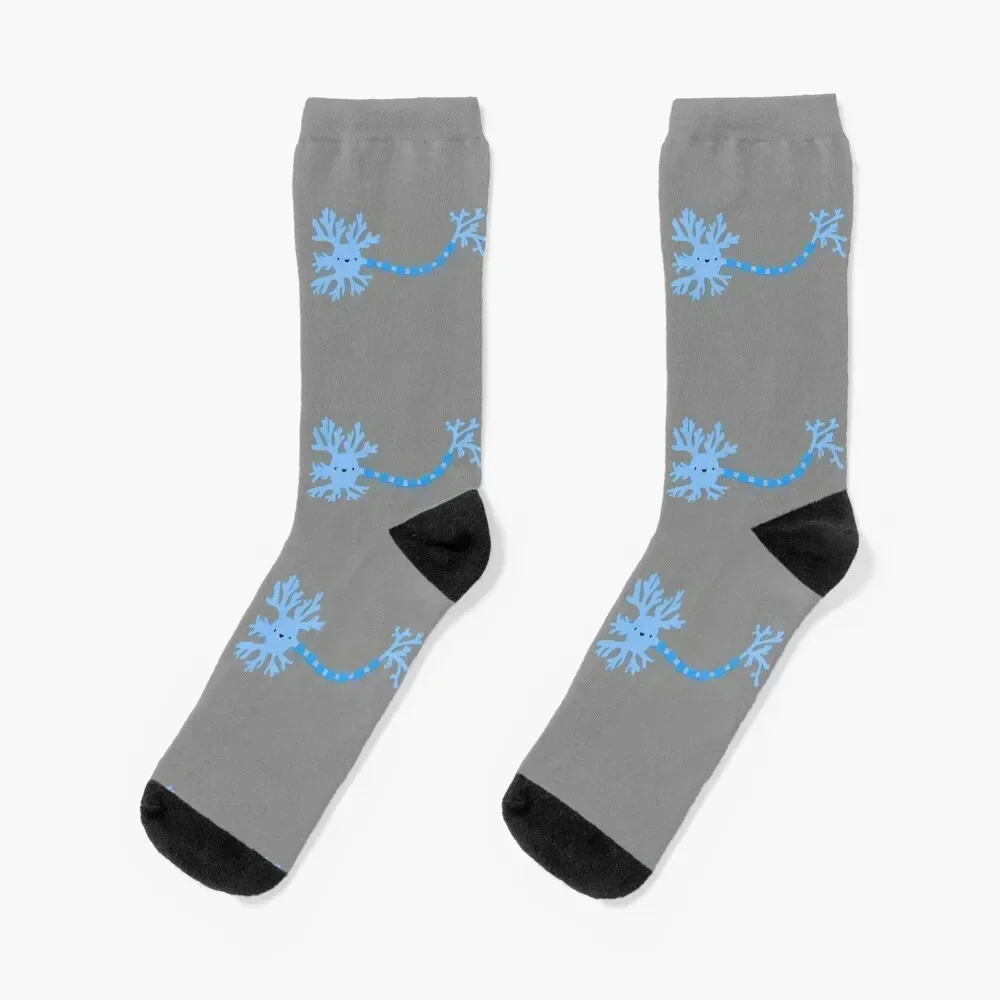 

Cute Blue Neuron Socks Children's sports and leisure funny sock Rugby Luxury Woman Socks Men's