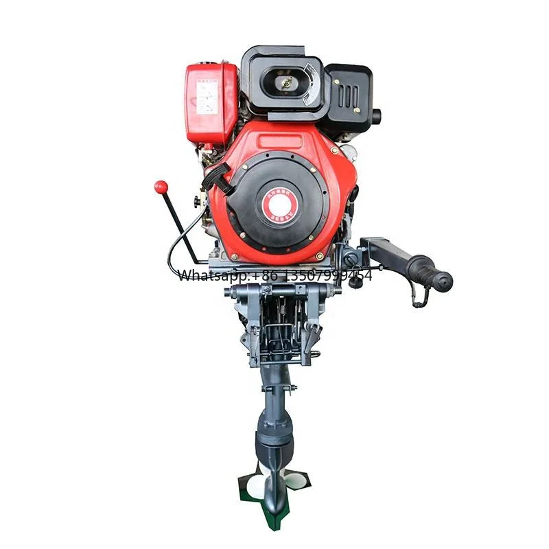 New  RWFQ15 Air-cooled 4 Stroke  Single Cylinder 499cc Outboard Engine 15 Boat Motor with Recoil/Electric Start