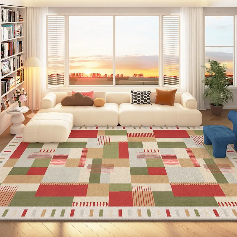 Dopamine Living Room Carpet Colorful Geometric Design Bedroom Rug Stylish Nordic Style Home Decor Coffee Table Mats Tapis Ковер