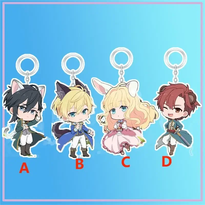 Anime Keychain Mushikaburi-hime Christopher Selkirk Ascherald Keyring Strap Figure Hanging Accessories 6cm