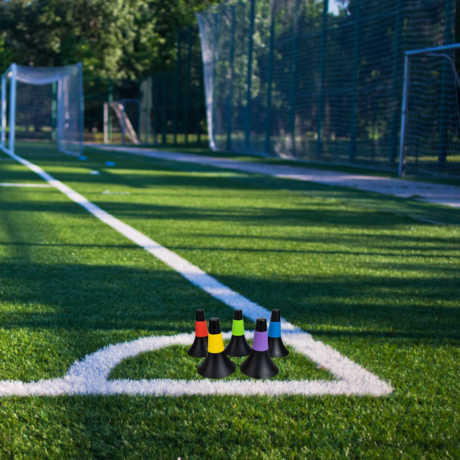 

5pcs Football Training Markers Mini Soccer Cones Compact Durable Lightweight Portable Sports Equipment for Drills for Soccer