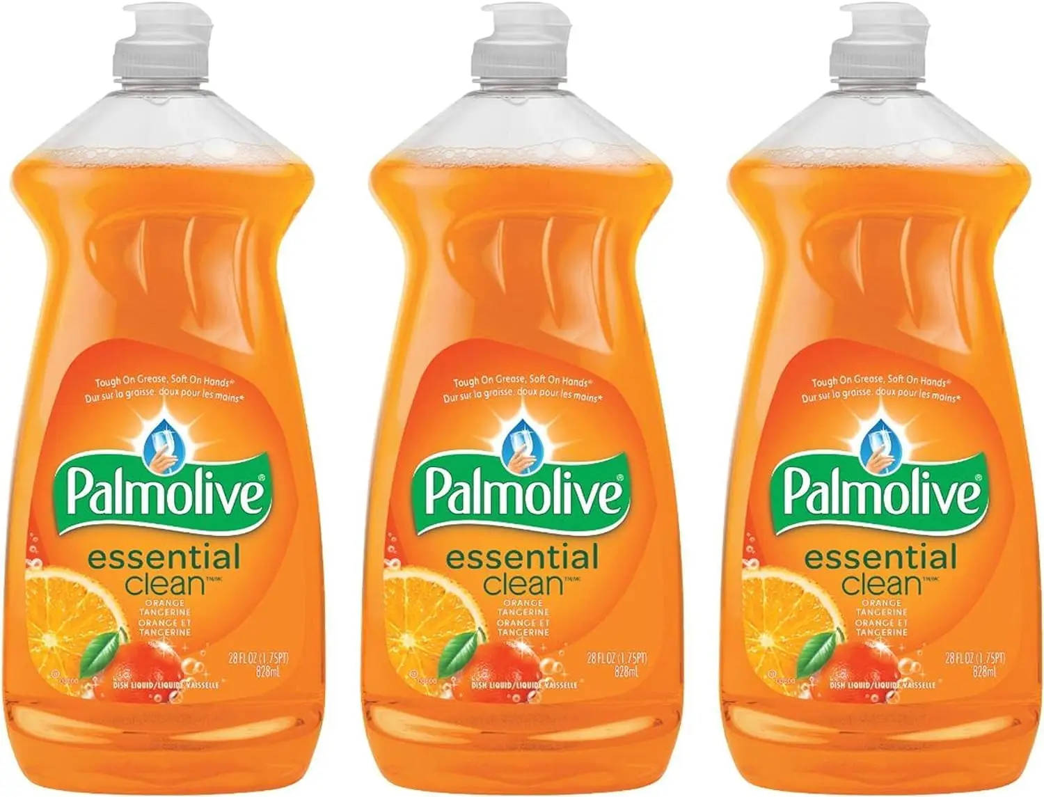 

Essential Clean Dishwashing Liquid, Orange Tangerine Scent - 28 Fl Oz / 828 mL x 3 Pack Value Bundle