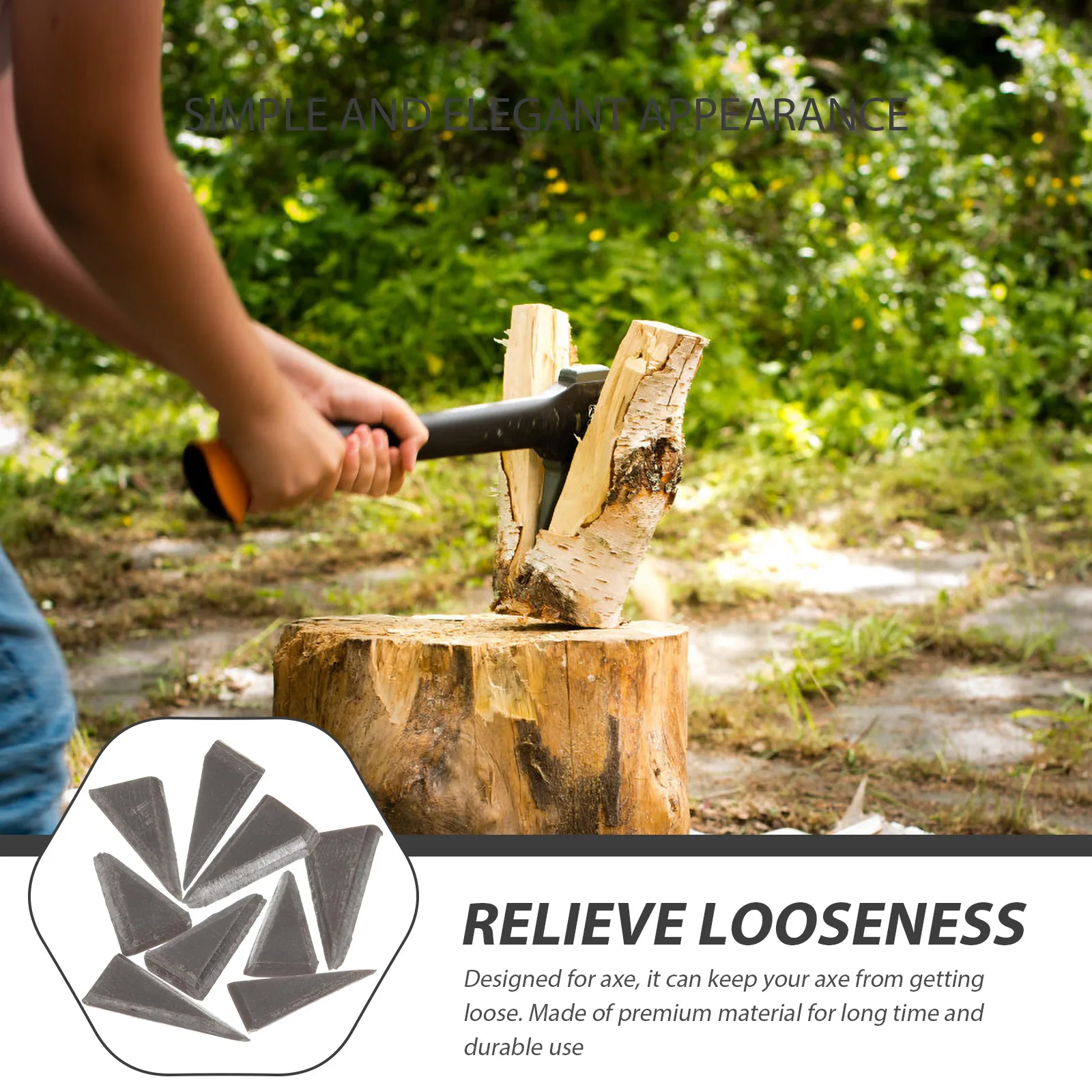 

9pcs Iron Wedge Axe Handle Metal Reinforcing Tool Durable Woodworking Supplies Hammer Splitting Practical Accessories