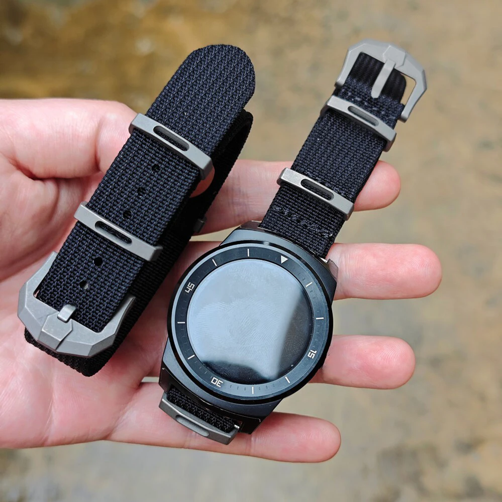 

Titanium Buckle with High Quality Nylon Watch Band Watch Straps Outdoor Watchband 20mm Premium Accessories