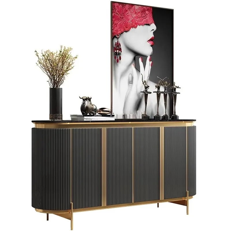 

Hot-selling and high-quality luxury sideboard furniture black gray console table for living and dining rooms