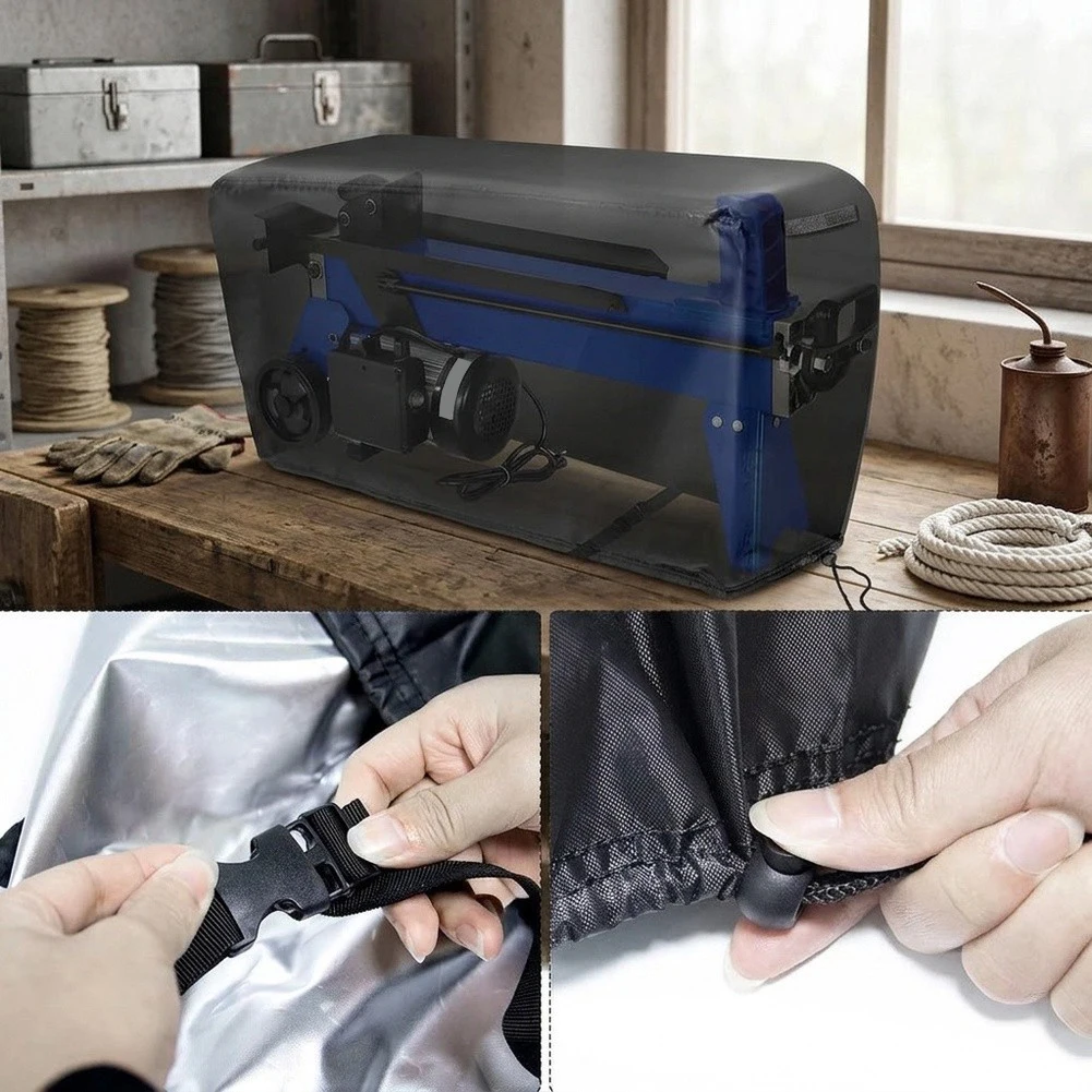 Waterproof Electric Log Splitter Cover 96x30x49cm For 3-12 Ton Outdoor Firewood Splitter Protection Rain Snow UV=Resistant Black