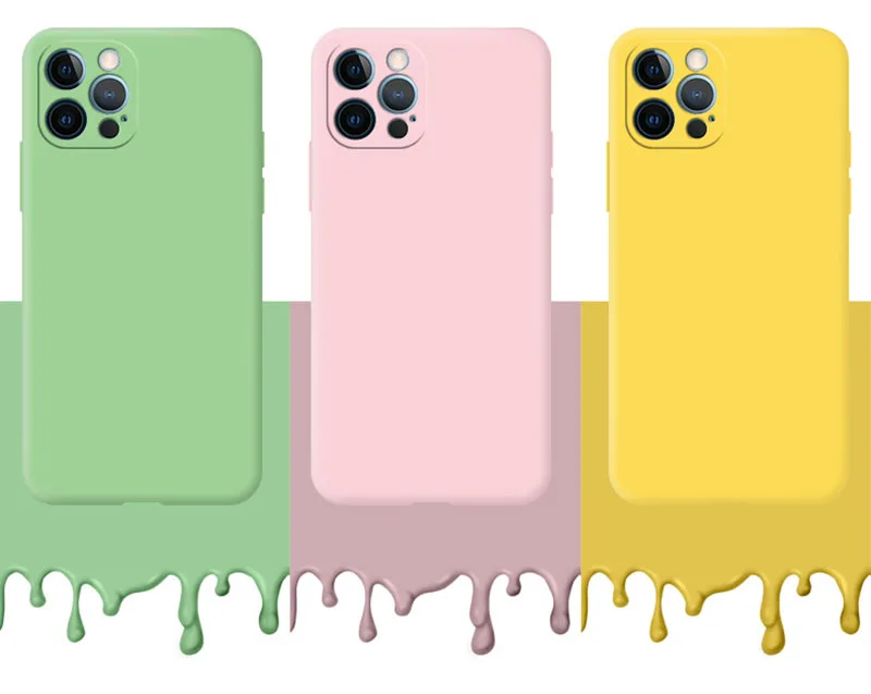 Original Soft Silicone Phone Case For iPhone 14 13 11 12 15 Pro Max Mini X XR XS 7 8 Plus SE 2020 Shockproof Back Cover Cases image 5