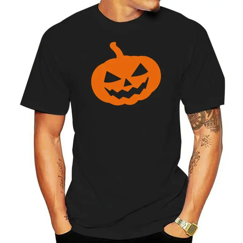 Men Pumpkin #2 T Shirt Halloween Scary Face Tee Skeleton Easy Costume T-Shirt