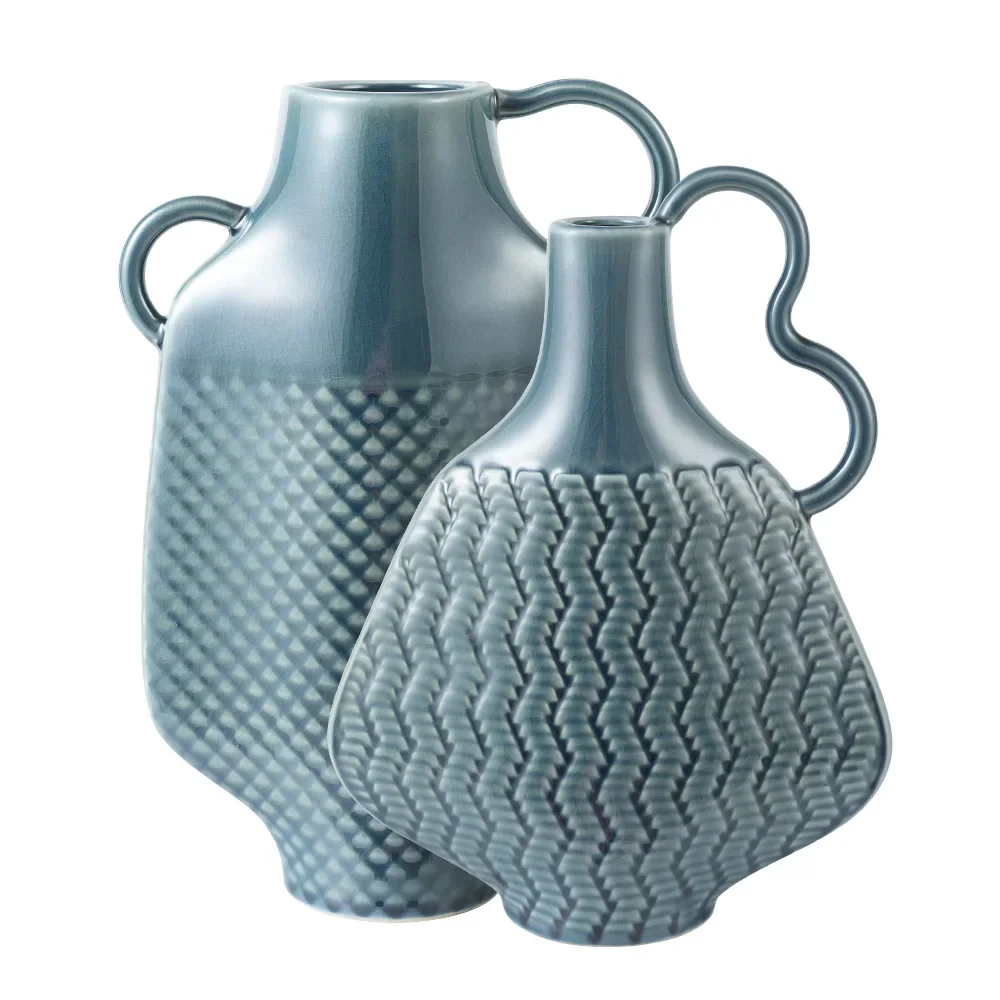 High-end Ceramic Vintage Vase  Light Luxury Furniture Living Room Home Decoration