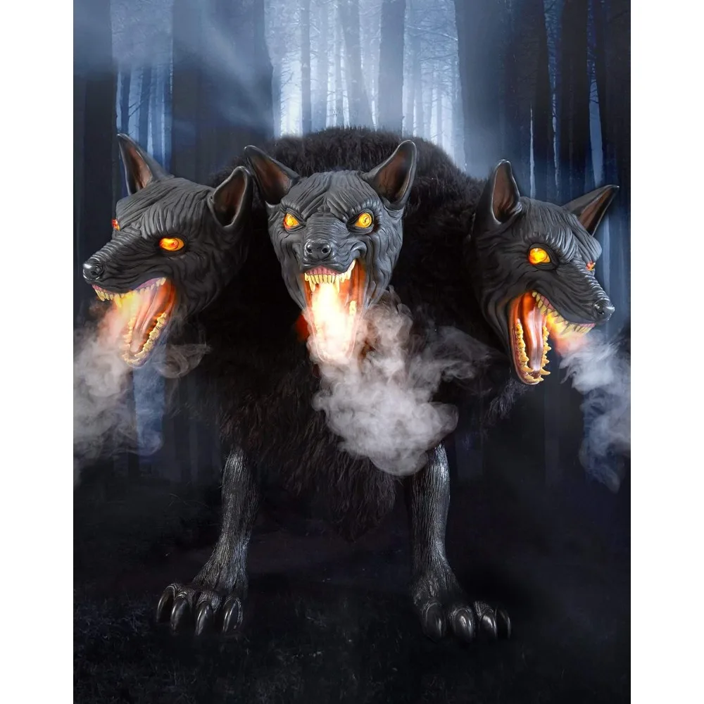 2.5 Ft Cerberus Three Headed Dog Animatronic