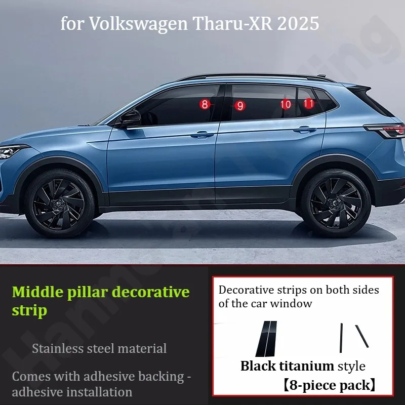 

for Volkswagen Tharu-XR 2025 Stainless steel window decorative strip/modified accessories