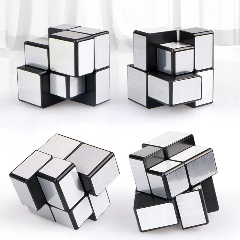 Mirror Cube 2x2 Stickerless Brain Teaser Speed Games Educational Toys For Kids & Adults Cubo Mágico Zauberwürfel кубик рубика