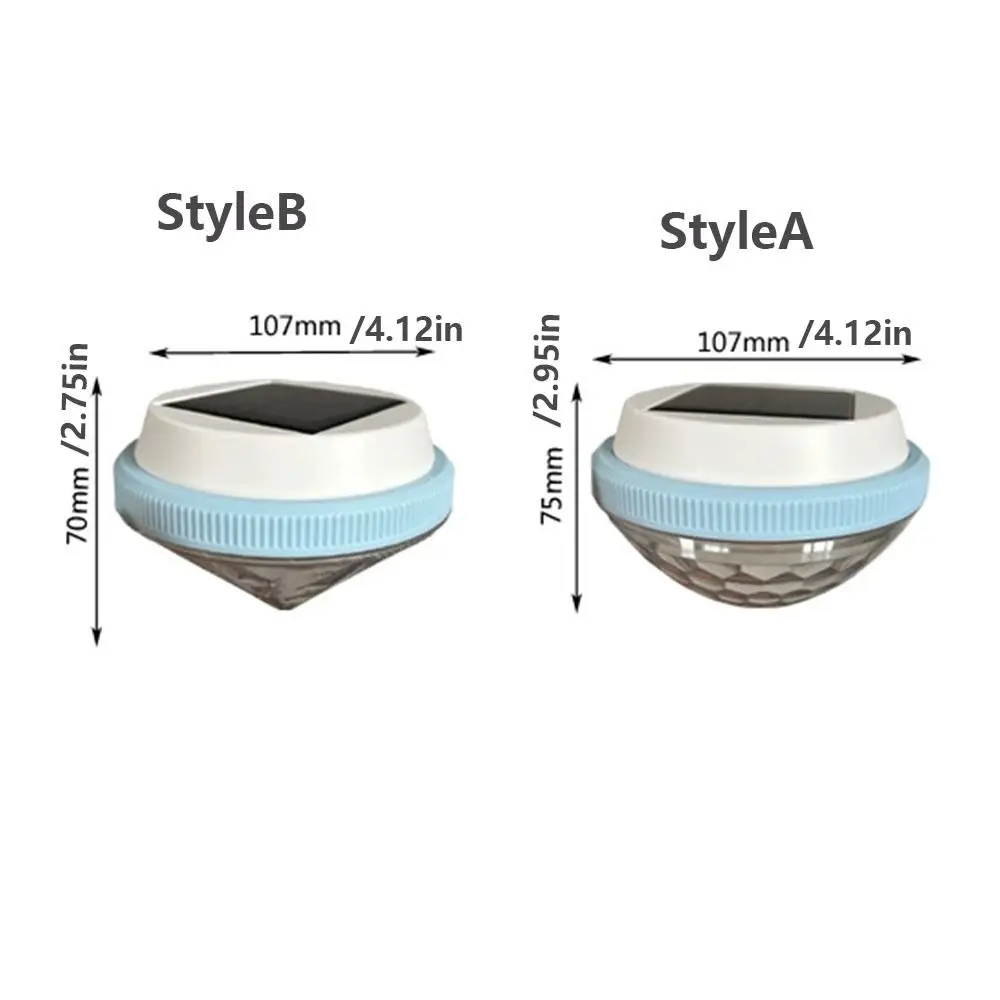 أضواء عائمة نابضة بالحياة تعمل بالطاقة الشمسية ألوان RGB قابلة لإعادة الشحن تحت الماء مصباح متوهج إسقاط ليلي LED ضوء نافورة #6