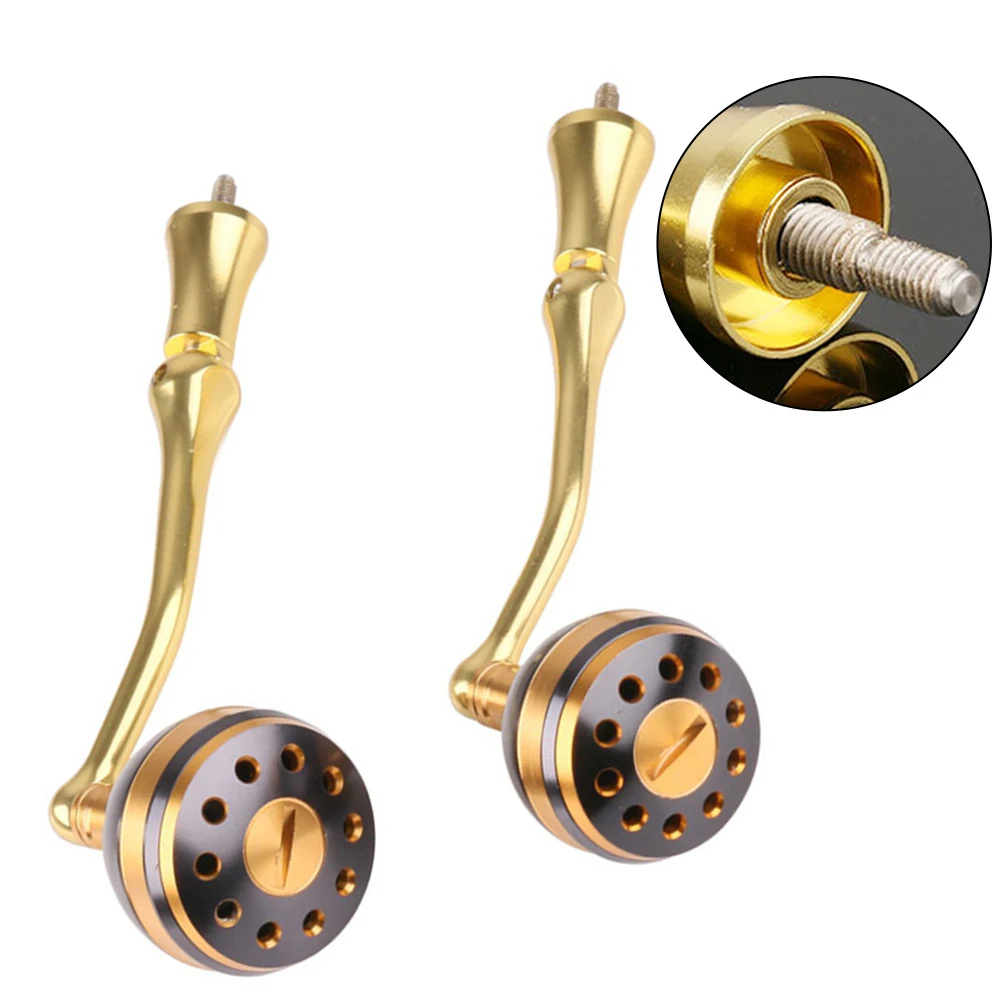 1pcs Aluminum Alloy Fishing- Reel Handle-  Fishing Reel Handle- Reel Crank Round Knobs Fit For Reel Repair DIY Accessories