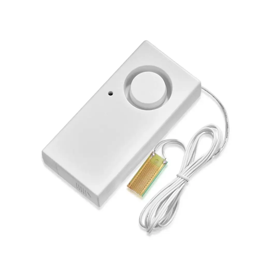 Sistema de alarma de seguridad de alarma de fuga de agua independiente de 9V Sensor de fugas de agua impermeable Mini alarma de sonido de nivel de desbordamiento para Baño