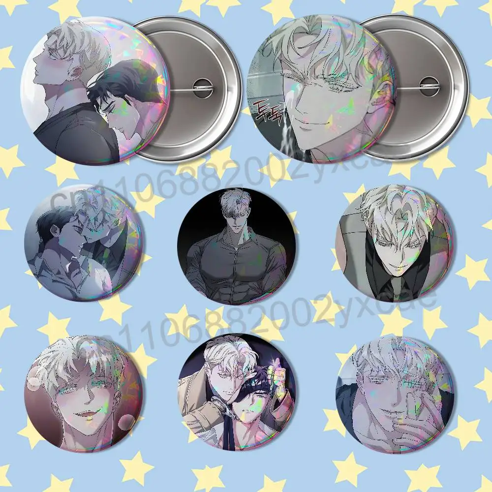 Korean webtoons Unfinished Business Badges Badges On Backpack Jacket Cartoon Round Brooches  Acrylic Button Pins Collection