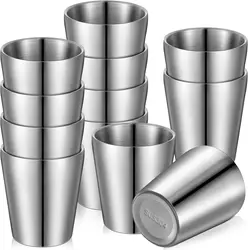 Stainless Steel Cups Double Wall Tumbler Glasses Stackable Glasses Metal Drinking Cups Insulated Drinking Glasses Reusable