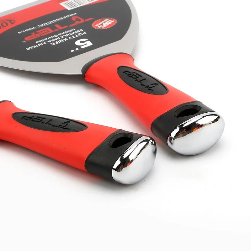 2 ชิ้นสแตนเลสสตีล Putty Knife มีดฉาบผนังเครื่องมือพลาสติก Handle Scraper ใบมีด Soft Grip Scraper สีเครื่องมือ