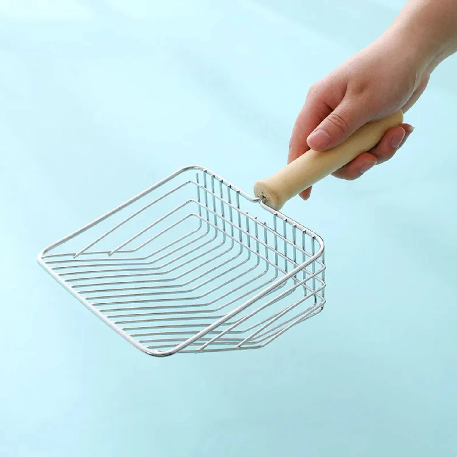 

Convenient sanding shovel All metal spoon cat litter sieve deep holder sand hollow sanding shovel garbage feces clean