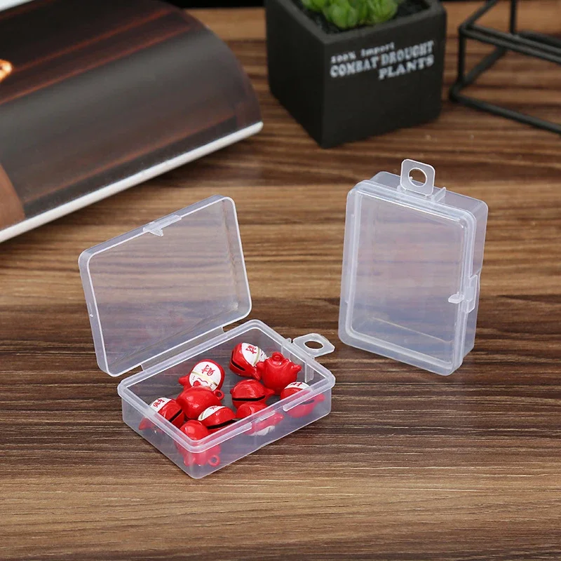 Clear Lidded Plastic Storage Box Jewelry Display Box Trifles Parts Tool Screw Case Bead Container Portable Table Organizer